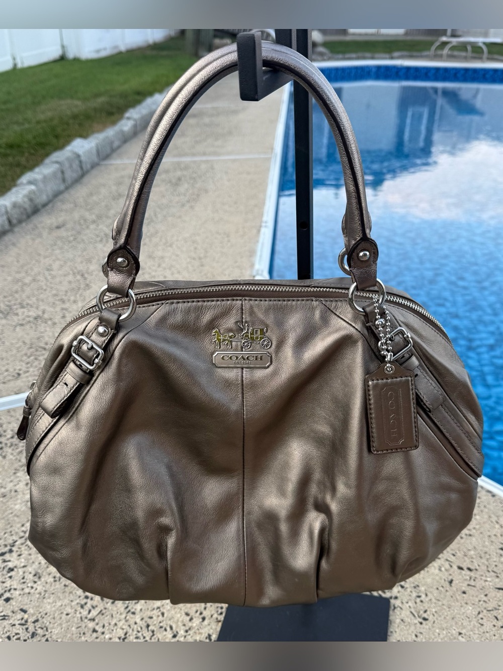Coach Vintage Madison Sophia Metallic Leather Satchel